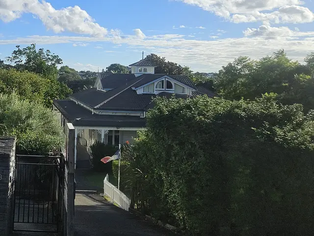 A house-style building with a French flag flying outside, used by an Alliance Française French-language school.