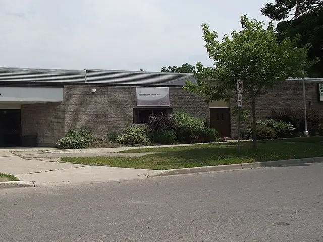 The exterior of Kincardine District Secondary School, a public high school in Kincardine, Ontario.
